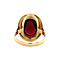 vintage Gold ring with garnet 14 krt