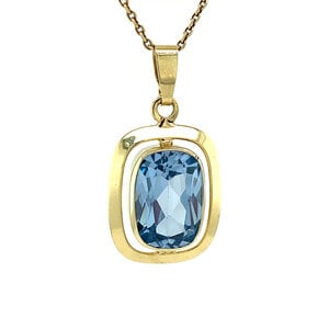 Gold pendant with spinel 14 krt