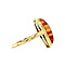 vintage Gouden ring met streepagaat 14 krt
