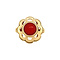 vintage Gold ring with blood coral 14 kt