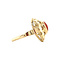 vintage Gold ring with blood coral 14 kt