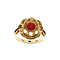 vintage Gold ring with blood coral 14 kt
