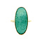 vintage Gouden ring met amazoniet 14 krt