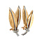 vintage Gold ear studs with diamond 18 krt