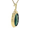 vintage Gold pendant with green spinel 14 krt