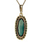 vintage Gold pendant with green spinel 14 krt