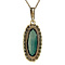 vintage Gold pendant with green spinel 14 kt