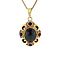 vintage Gold pendant with garnet 14 krt