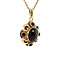vintage Gold pendant with garnet 14 krt