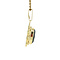 vintage Gouden hanger met blauwe spinel 14 krt