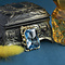 vintage Gouden hanger met blauwe spinel 14 krt