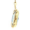 vintage Gouden hanger met blauwe spinel 14 krt