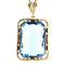 vintage Gouden hanger met blauwe spinel 14 krt
