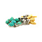 vintage Gouden broche met turkoois en diamant 18 krt