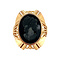 vintage Golden ring with glass cameo 18 kt