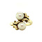 vintage Gold ring with pearls 14 krt