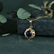 vintage Gold pendant with garnet 14 krt