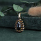 vintage Gold entourage pendant with garnet 14 kt