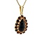 vintage Gold entourage pendant with garnet 14 kt