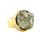 vintage Gold ring with pyrite 18 krt