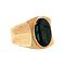 vintage Gouden ring met groene spinel 14 krt