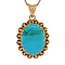 vintage Gold pendant with turquoise 14 kt