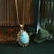 vintage Gold pendant with turquoise 14 kt