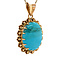 vintage Gold pendant with turquoise 14 kt