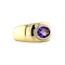 vintage Gouden ring met amethist 14 krt