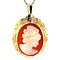 vintage Golden pendant with cameo 14 kt