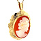vintage Gouden hanger met camee 14 krt