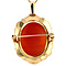 vintage Gouden hanger met camee 14 krt