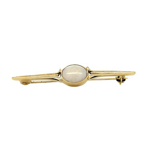 Gouden broche met opaal 14 krt