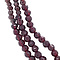 vintage Garnet necklace with gold lacing 50 cm 14 krt