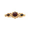 vintage Golden brooch with garnet 14 kt