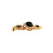 vintage Golden brooch with garnet 14 kt