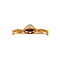 vintage Golden brooch with garnet 14 kt