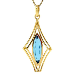 Gold pendant with topaz 18 krt