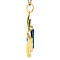 vintage Gouden hanger met topaas 18 krt