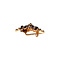 vintage Gouden hanger met granaat 14 krt