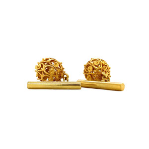 Gold filigree cufflinks 18 krt