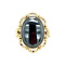 vintage Golden ring with hematite 14 kt
