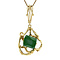 vintage Gouden hanger met turkoois 14 krt