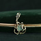 vintage Gouden hanger met turkoois 14 krt