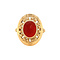 vintage Gouden ring met carneool 14 krt