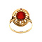 vintage Gouden ring met carneool 14 krt