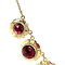 vintage Gold pendant with garnet 46 cm 14 krt