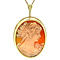 vintage Gold pendant with cameo 14 kt