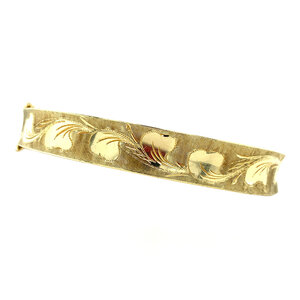 Gold bangle with engraving 14 kt