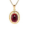 vintage Gold pendant with garnet 14 kt